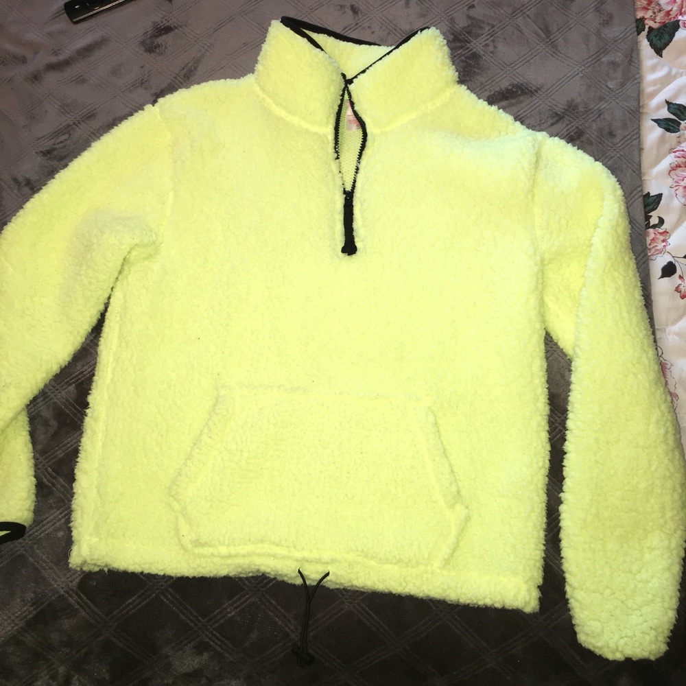 Bright yellow pullover
